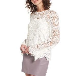 WAYF crochet top with cami